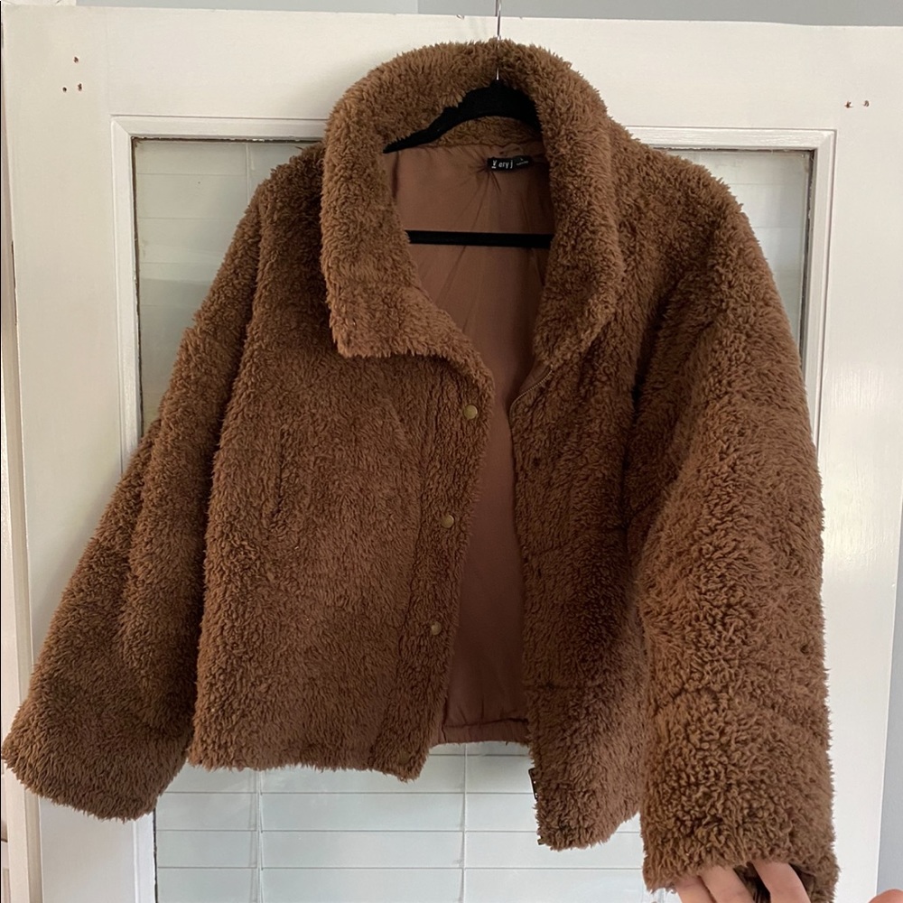 Boutique Teddy bear crop jacket